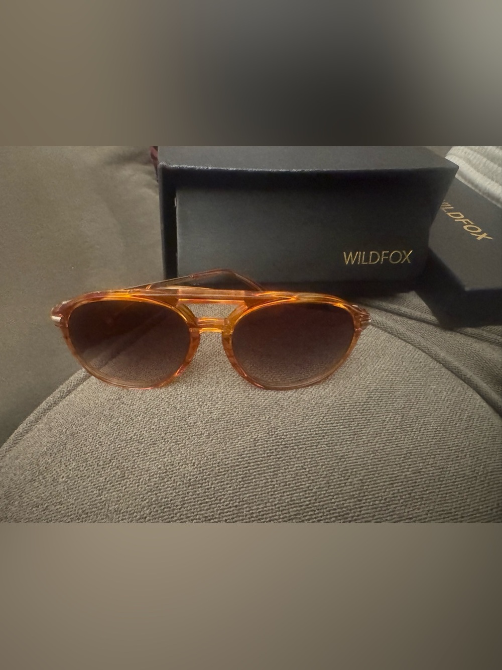 Wildfox - Baroness ~ Aviator Amber Sunglasses